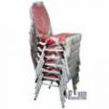 "Poker table chair "CARDROOM ROUGE" - metal frame - dense foam - easily stackable."