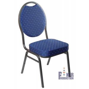 Silla para mesa de póker "CARDROOM BLUE" - estructura metálica - espuma densa - fácilmente apilable.