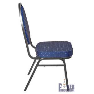 Poker Table Chair "CARDROOM BLUE" - metal frame - dense foam - easily stackable