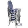 "Poker table chair 'BLUE CARDROOM' - metal frame - dense foam - easily stackable"