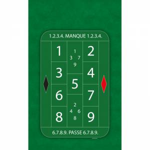 Tappeto da gioco "LA BOULE RED" - 130 x 80 cm - jersey in neoprene - 4 colori