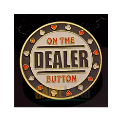 Dealer button in brass - 43mm