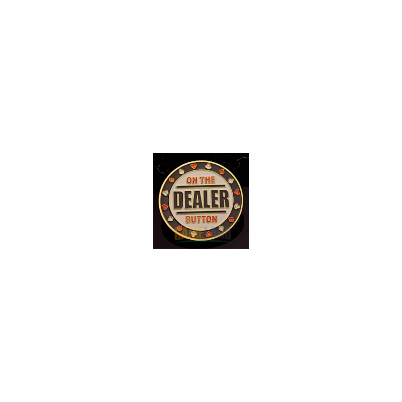 Dealer Button "ON THE DEALER BUTTON" aus Messing – 43mm