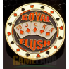 Kaartbeschermer "ROYAL FLUSH" in messing - 40mm