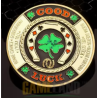 Card Guard "GOOD LUCK" in messing - 40 mm