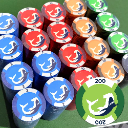 500 spelmarker för Cash...