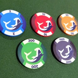 500 żetonów Cash Game "HAMMER SHARK" - tylko 1 egzemplarz - nie będzie ponownie wydawane - 2/10/50/200/1000