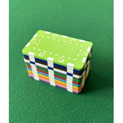 Placa de poker "DICE CINZA" - em plástico ABS - 75 mm x 45 mm