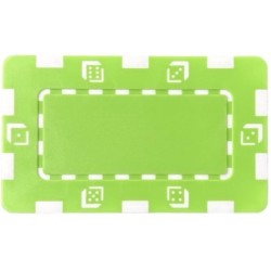 Placa de póker "DICE GRIS" - de plástico ABS - 75 mm x 45 mm