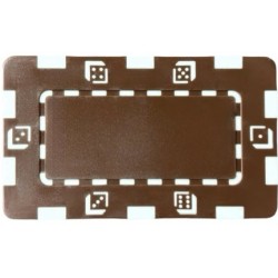 Placa de póker "DICE GRIS" - de plástico ABS - 75 mm x 45 mm