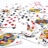 Rummy game by Grimaud "SPECIAL CERCLE" Extrafine red - Set of 54 laminated cardboard plastic-coated cards - bridge size.