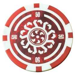 Poker chips "CELTIC 1" - 12g - made of ABS with metal insert - in rolls of 25 chips.