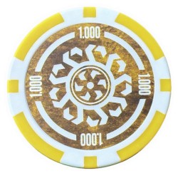 Pokerchips "CELTIK 1" - 12g - aus ABS mit Metalleinsatz - in Rollen zu je 25 Chips