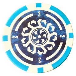 Poker chips "CELTIK 1" - 12g - in ABS met metalen inzetstuk - per rol van 25 chips