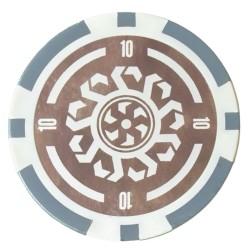 Poker chips "CELTIC 1" - 12g - made of ABS with metal insert - in rolls of 25 chips.