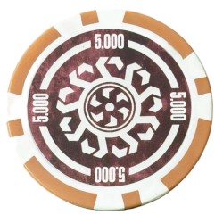 Pokerchips "CELTIK 1" - 12g - aus ABS mit Metalleinsatz - in Rollen zu je 25 Chips