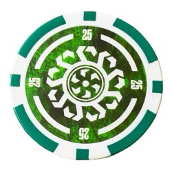 "Celtik 1" poker chips - 12g - in ABS with metal insert - by rolls of 25 chips.