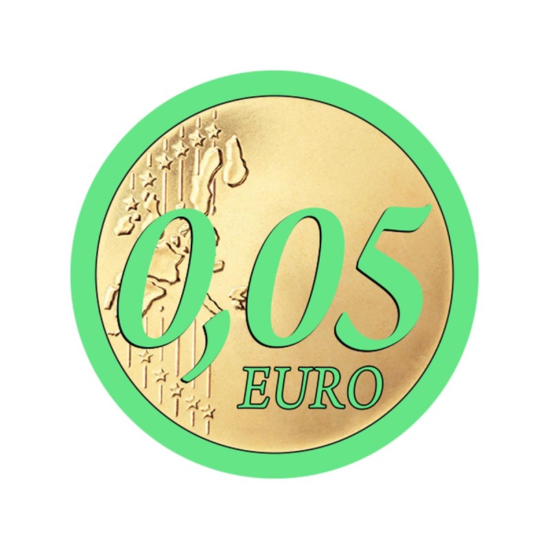 Pokerfiche "EURO 0,05" - keramiek - 10g - te koop per stuk