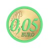 Gettone da poker "EURO 0.05" - in ceramica - 10g - in vendita singolarmente