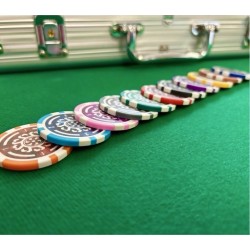 Pokerchips "CELTIK 1" - 12g - aus ABS mit Metalleinsatz - in Rollen zu je 25 Chips