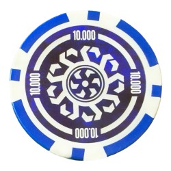 "Celtik 1" poker chips - 12g - in ABS with metal insert - by rolls of 25 chips.