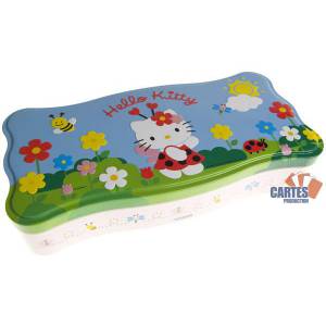 Coffret métal Hello Kitty - 2 jeux de cartes + 1 figurine