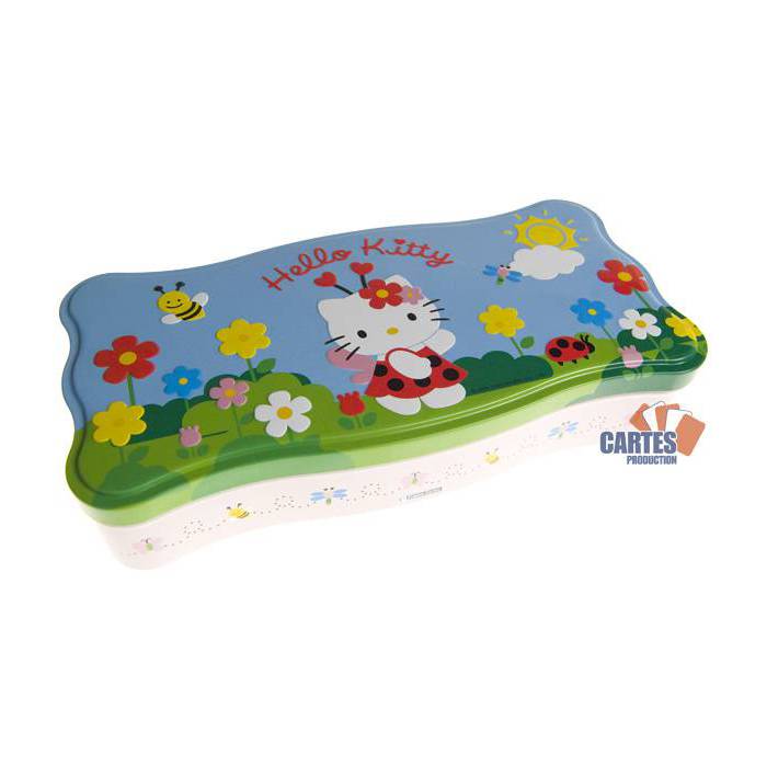 Coffret métal Hello Kitty - 2 jeux de cartes + 1 figurine