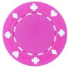 Pokerchips "SUITED FUSHIA" - in ABS met metalen inzetstuk - rol van 25 chips - 11,5 g