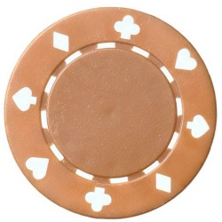 "SUITED FUSHIA" poker chips - ABS with metal insert - 25-chip roll - 11.5g