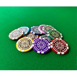 Pokerchips "CELTIK 10" - 12g - i ABS med metallinlägg - per 25-chipsrulle