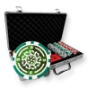 Pokerset mit 300 "CELTIK" Pokerchips - Turnierversion - aus ABS mit Metalleinsatz 12 g - mit Zubehör