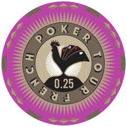 Jeton de poker "FRENCH POKER TOUR 0.25" - en céramique - 10g - vendu à l'unité