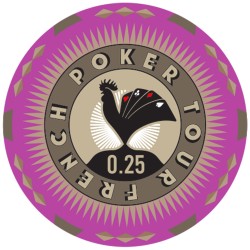 Pokerfiches "FRENCH POKER TOUR 0.25" - keramiek - 10g - per stuk verkocht