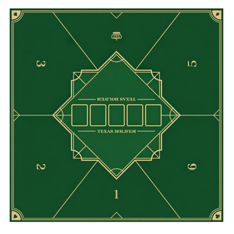 Poker mat "OLD FASHIONED SQUARE" - 83 x 83 cm x 2mm - neoprene jersey