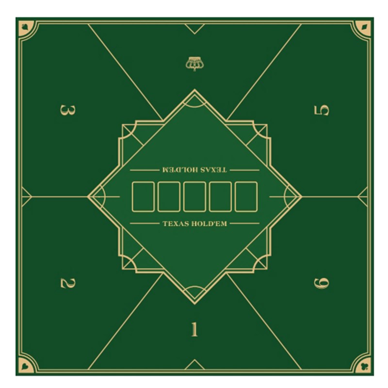 "OLD FASHIONED SQUARE XL" poker mat - 100 x 100 cm x 2mm - neoprene jersey