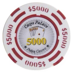 Fiches da poker "CHIPS PALACE 5000" - in composto di argilla con inserto metallico - 14g - in vendita singolarmente
