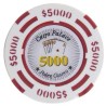 Ficha de POKER "CHIPS PALACE 5000" - em composite de argila com inserção de metal - 14g - à venda individualmente.