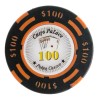 Pokermarker "CHIPS PALACE 100" - i lera-komposit med metallinlägg - 14g - till salu styckvis