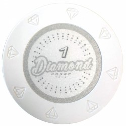 Jeton de poker "DIAMOND 1" - 14g - en clay composite avec insert métal - en vente à l'unité