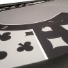 Mesa de poker de torneio "BLACK" - pernas dobráveis - local do dealer - 10 jogadores