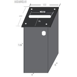 Double Closing Drop Box - for casino table - made of metal