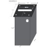 Drop Box "HOME STYLE" - for casino table - made of metal
