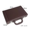 "LEATHER 200" poker chip storage case for 200 chips - faux leather - wooden interior