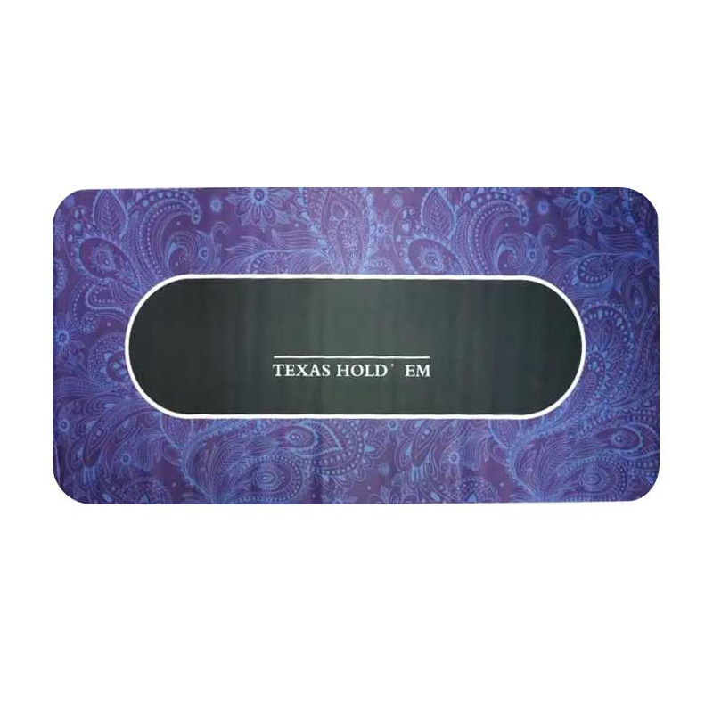 Tapete de poker "FLORÉAL" - rectangular - 180 x 90 cm - 10 plazas - jersey de neopreno