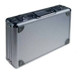 "ALU 200" storage case for 200 poker chips - imitation aluminium - Plastic bottom.