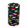 Roll of 25 poker chips "KILLER SHARK 1" - in clay composite with metal insert - 14g