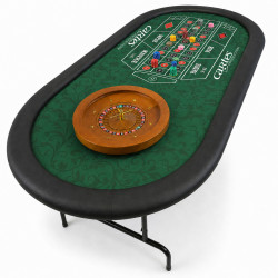 Stół do ruletki "PERSONALIZOWANY" - 213 x 107 cm - mata z waty neoprenowej.
