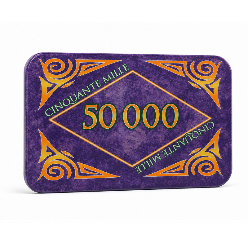 Pokerbricka "MARMOR 50000" - keramik - 8,5x5,2 cm