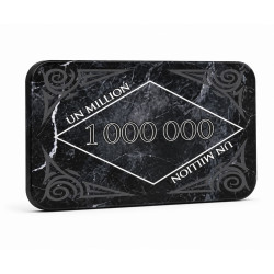 Plaque de poker "MARBRE 1 000 000" – en céramique – 8,5x5,2 cm