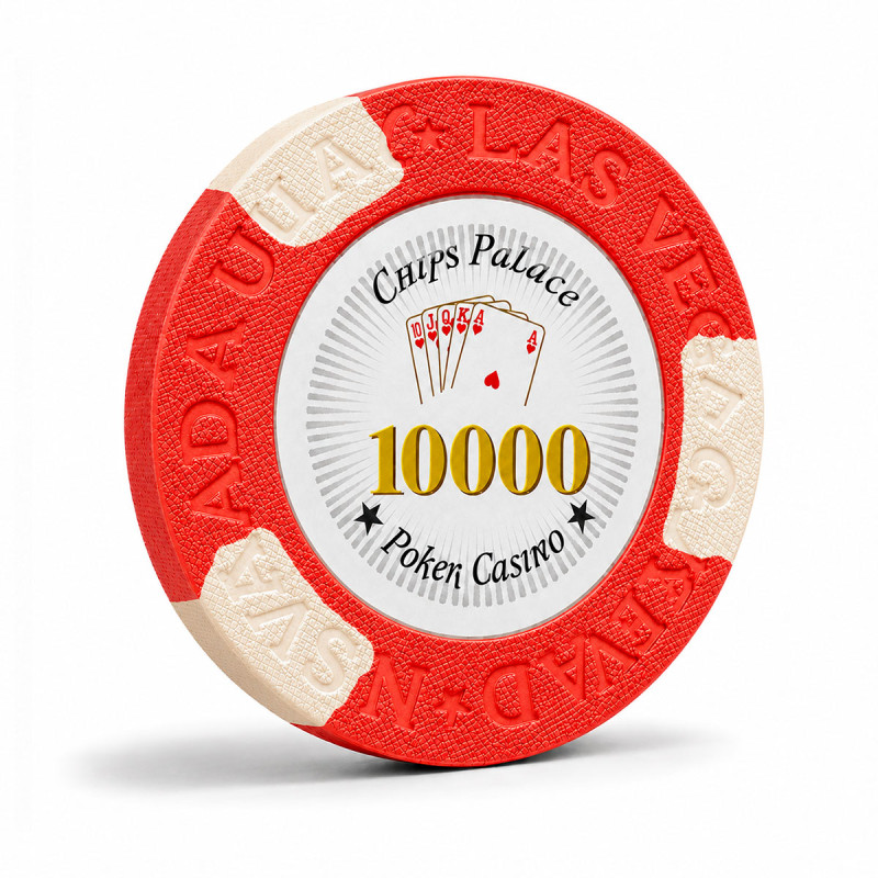 Poker chip "LAS VEGAS 10000" - made of clay composite with metal insert - 14g - sold individually
